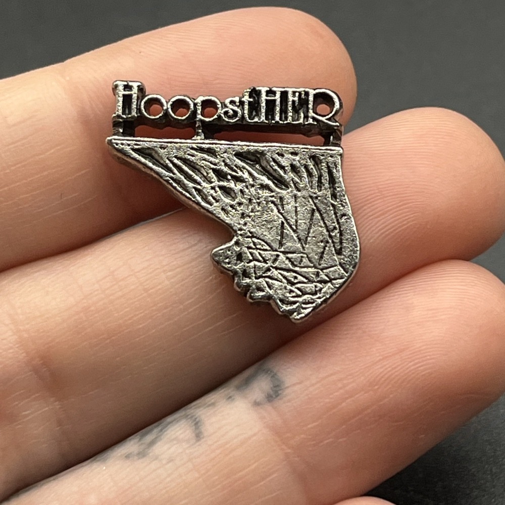 HoopstHER Women Woman Basketball Player Silver‎ Tone Lapel Hat Pin